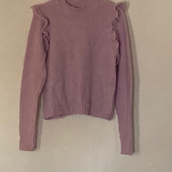 Lilac Ruffle Sleeve Sweater in sz M 6/8 - Picture 7 of 8